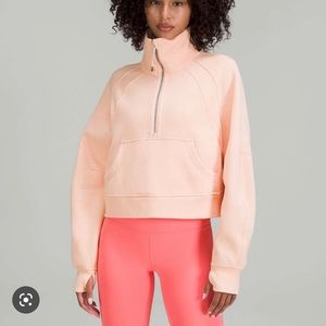 NWT Lululemon Scuba 1/2 Zip - XL/XXL - Peach Satin